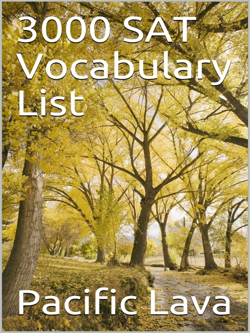 Title details for 3000 SAT Vocabulary List by Pacific Lava - Available